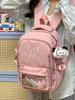 Mädchenrucksack mit gestickter Schleife und Nylon für die Schule