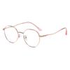 Diopter 0 -0.5 -0.75 Up To -6.0 Alloy Metal Female Male Blue Light Blocking Polygon With Prescription Spectacles Myopia Photochromic Eyeglasses