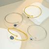 Gothic Demon Eye Bracelet Zinc Zinc Alloy Blue Eye Ring Unique Adjustable Creative Bangle  Music Festival
