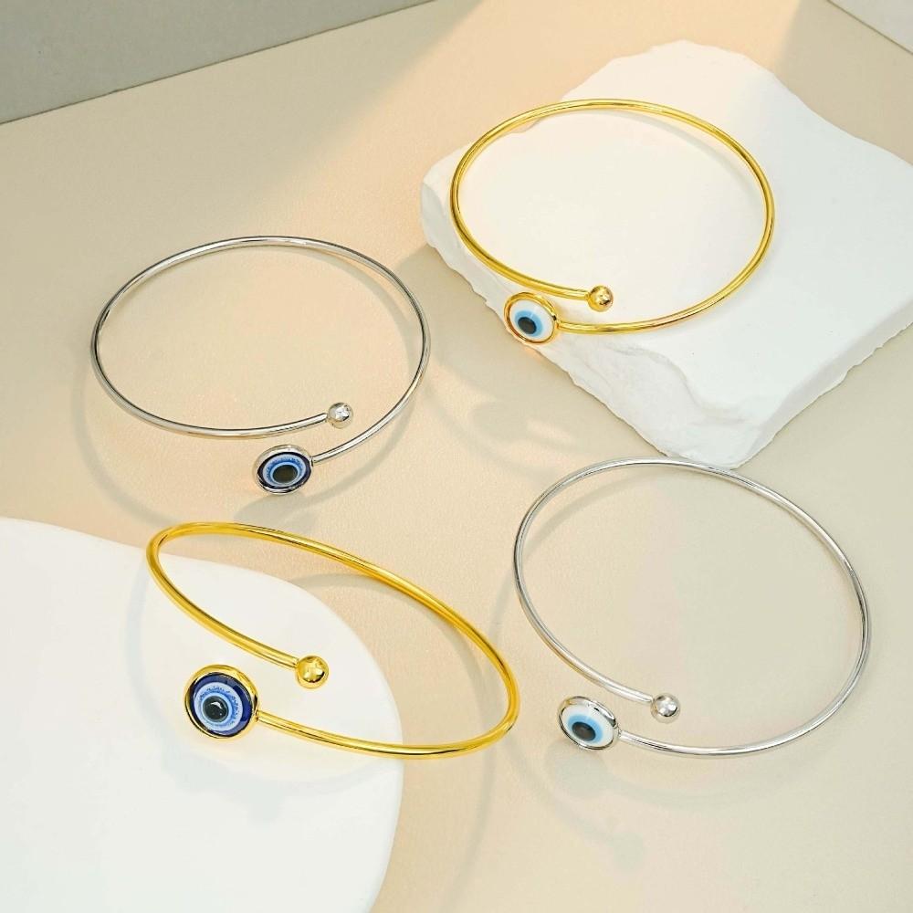 Gothic Demon Eye Bracelet Zinc Zinc Alloy Blue Eye Ring Unique Adjustable Creative Bangle  Music Festival