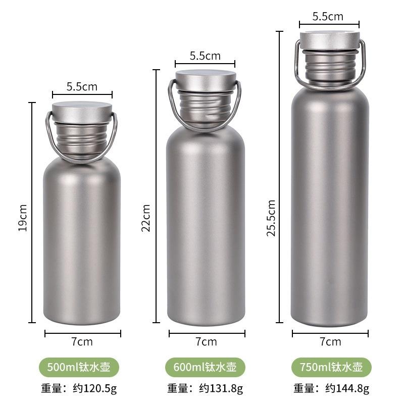 Tytanowa Butelka na Wodę Artykuły Kempingowe Outdoorowe Turystyka Sport Rowerowy Piesza Wędrówka Kemping Butelka na Wodę