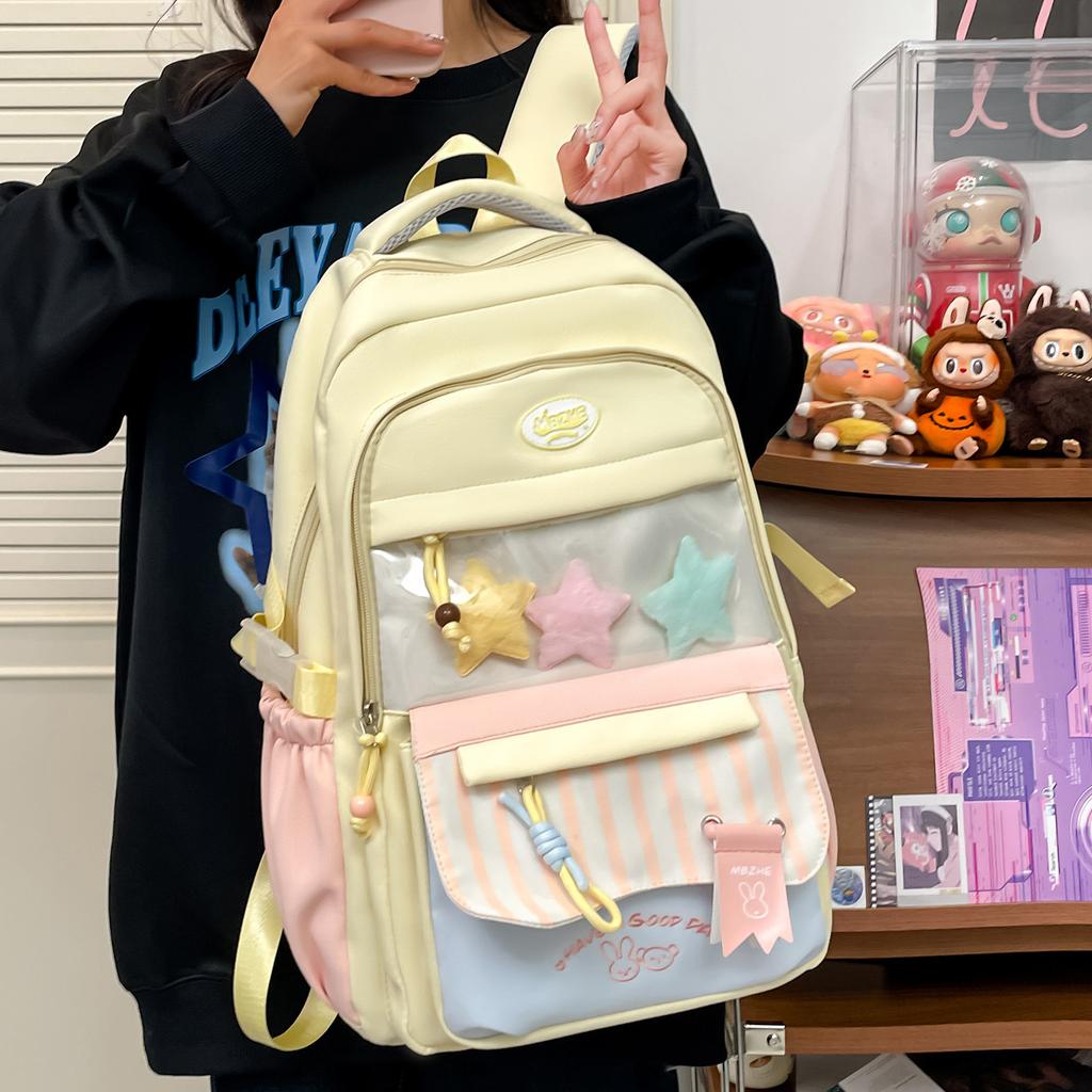 Junior high school student schoolbag girl Korean version cute campus high school student backpack versatile large capacity student class backpack