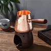 B97A-500Ml Pure Copper Latte Pitcher Milk Jug With Wooden Handle Kettles Hammer Handcraft Drinkware Tableware