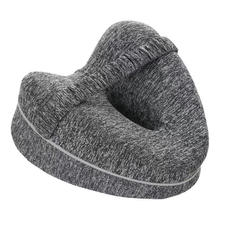 

Orthopedic Sciatica Relief Memory Foam Leg Pillow - Hollow Heart Shape for Pregnancy Side Sleepers, Bed Sofa Comfort Support 24-22-13cm