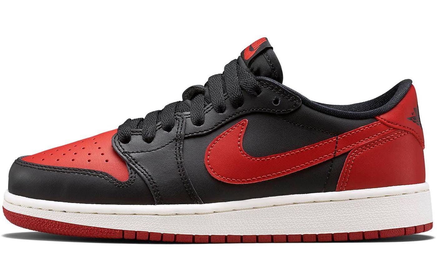 Air Jordan 1 Retro Low OG GS 'Bred' 709999-001 36 black