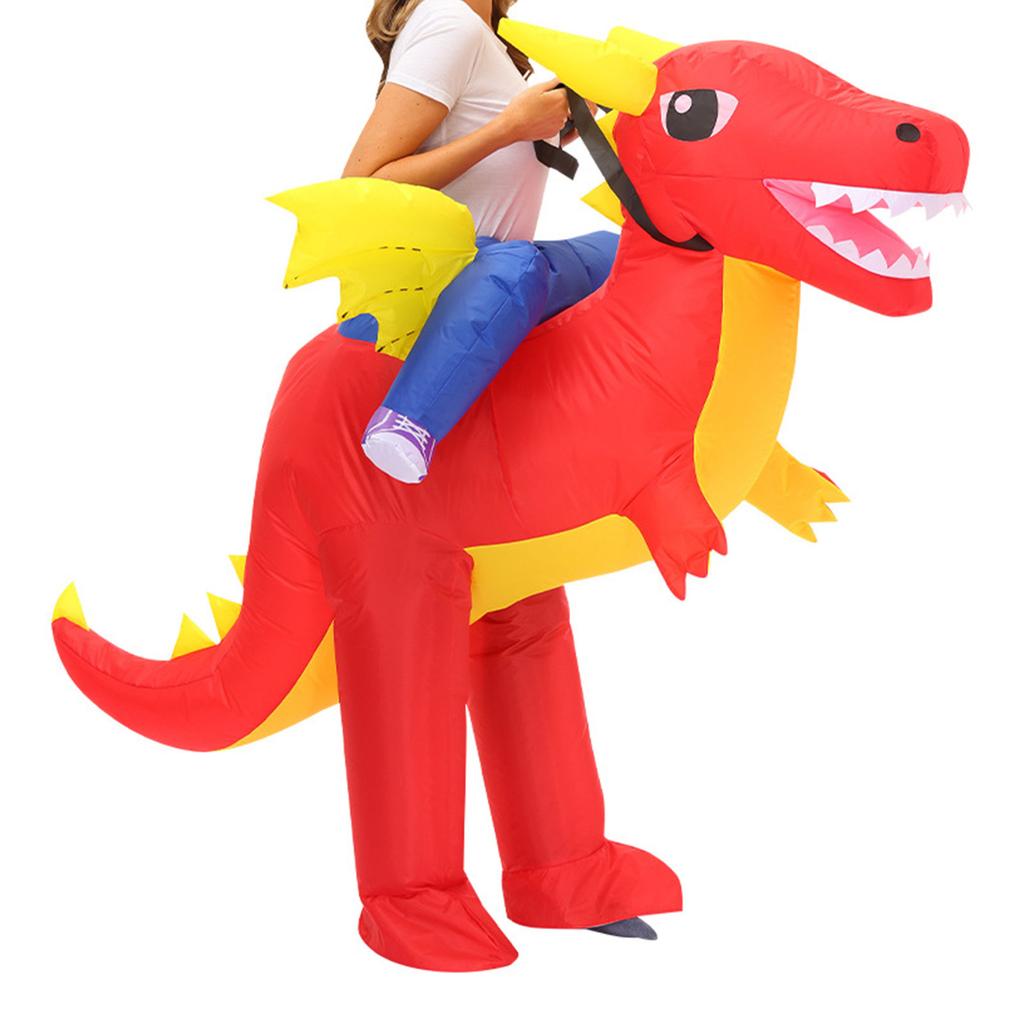 Aufblasbares Pferdekostüm Halloween Kostüm Cosplay Aufreitendes Triceratops Aufblasbares Outfit für Festival Performance Karneval