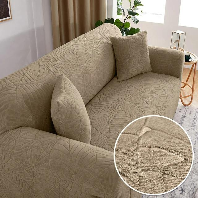 Elastic Jacquard Sofa Cover for Living Room, Stretch Slipcovers, Corner Sofa Covers, L Shape, 1, 2, 3,4