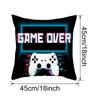 Video Game Cushion Covers Happy Birthday Gamepad Boy Inflate Party Supplies GAME ON Pillowcase Happy Birthday Decor Kids Gifts