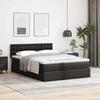 VidaXL Ottoman Bed Frame with Mattress Black 140x190 Cm Faux Leather, Bed Frame, Upholstered Bed Frame 3311303