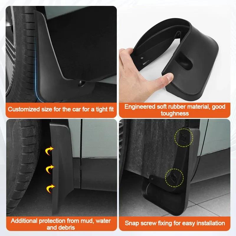 For Dongfeng Aeolus Yixuan GS -2025 Car Mud Flaps 4PCS Wheel Cover Splash Guards Fender Mud Flaps Mudguard Cars Accessories