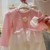Girls' Stylish Lace Patchwork Top & Yamamoto Pants Set - Spring/Autumn 2025 Trend