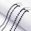 Poom/Anjewelry Black Beads 3mm 3.5mm Necklace Chain 1m (Size2)