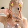 Star Snap Hair Clip Y2K Non-slip Colorful Hair Barrettes Metal Sponge Star Shaped Hairpins Cute Hair Clip for Teen