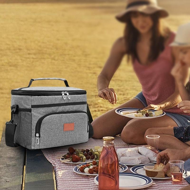 Portable Lunch Bag Insulated Bento Box for Women Men Reusable Lunch Box Dinner Container Large Capacity Handbag Food Bag