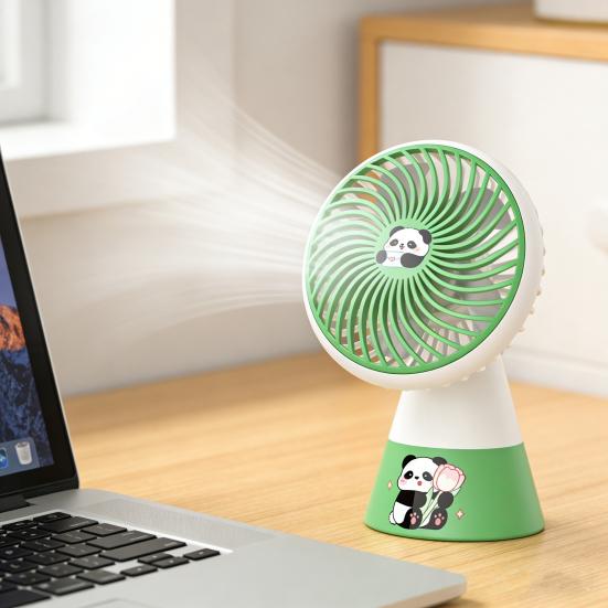 Portable Desk Fan Single Speed USB Rechargeable Mini Table Fan 90 Degree Rotation Quiet Cooling Fan for Home Office Bedroom Dorm