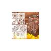 8 Pieces/set, Four Seasons Flower Pattern, Animal Painting Hollow Template, Spray Painting Template, Pattern DIY Template, Milk White, PET Material