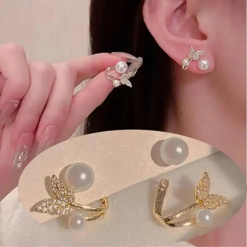 

Новые серьги в корейском стиле с кристаллами и листьями гинкго для женщин, ювелирные украшения 2024, трендовые роскошные женские серьги-капли с жемчугом и опалом JN9