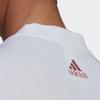 adidas T Shirts Women's White Crew Neck Moderate Straight Fit HB7128