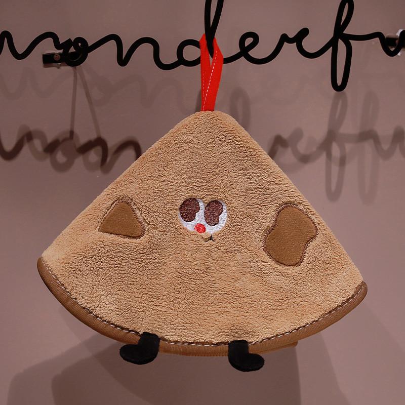 Hanging Cookie Cheese Hand Towels High Hydroscopicity Cartoon Pattern Child