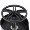 Automatic Rotating Cup Washer with Hose and Tee G1/2 Male Thread Pull Out Glass Rinser for Teahouse KTV Kitchen Sink Black ABS Basin US 9/16 Hose