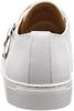 Dedes 6330-H Men's Double Monk Strap Straight-Tip Sneakers, White, Size 27.0 Cm, 3E