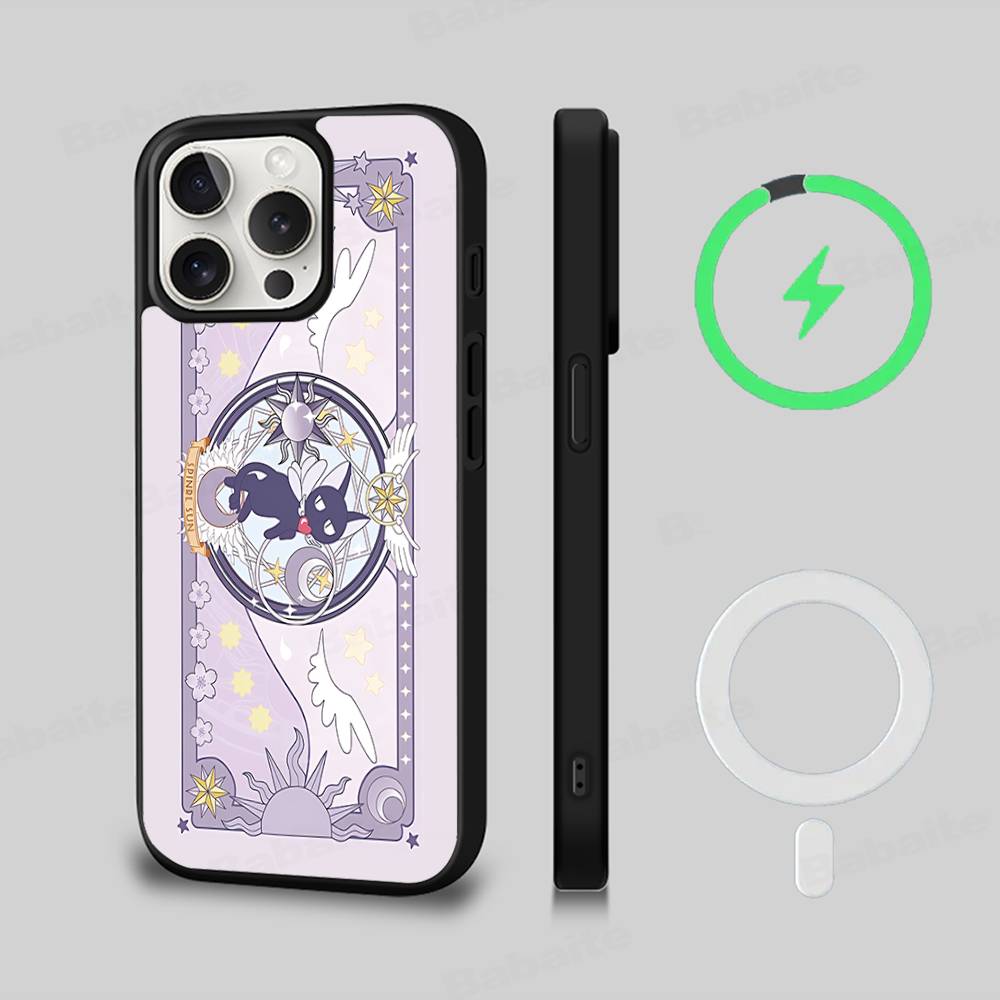 C-Cardcaptor Sakura Magnetic Matte Phone Case For iPhone 16 17 15 14 13 12 11 For Magsafe Wireless Charge Cover