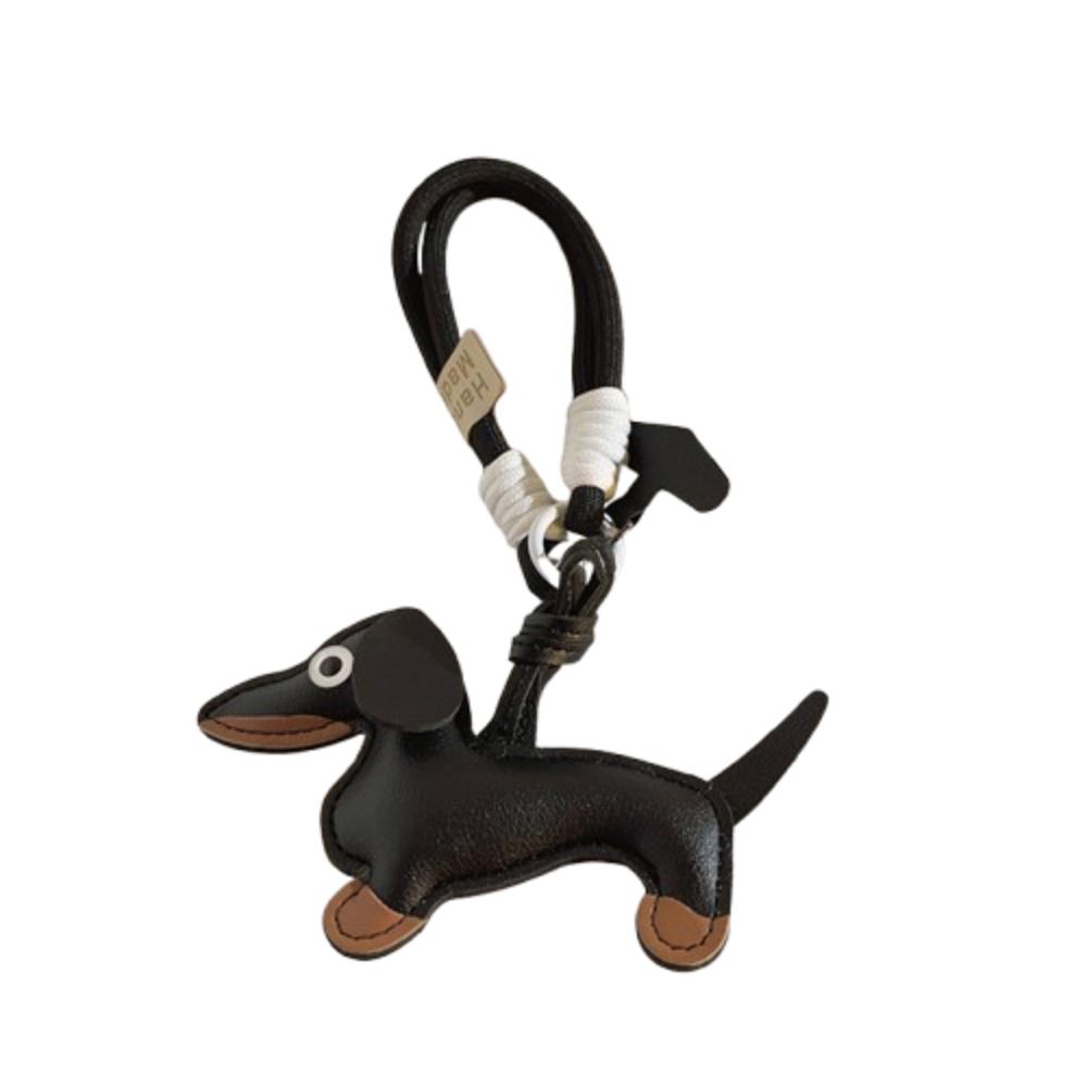 Mini Dachshund Dog Keychain Braided Lanyard Car Key Accessories  Women