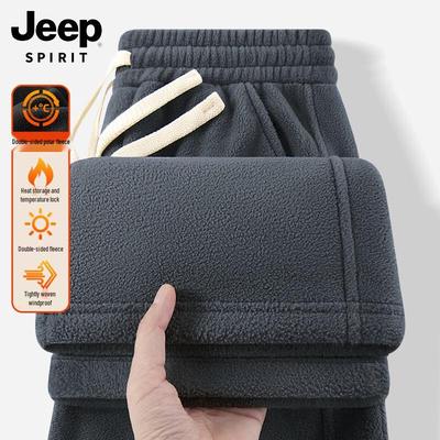 JEEP SPIRIT Ανδρικό Χειμερινό Βαριάς Πυκνότητας Διπλής Όψης Φλις Ίσιο Παντελόνι