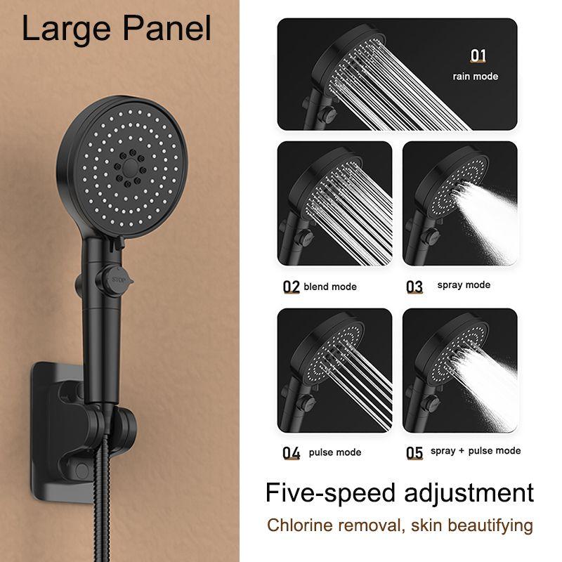 Adjustable Fivespeed Multifunction Pressurized Shower Head Accessorie Bathroom