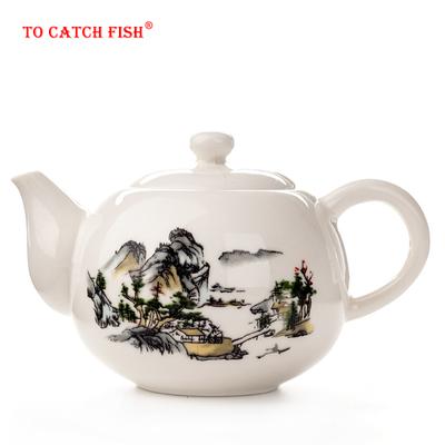Čínska kanvička na Kung Fu čaj, Vynikajúca keramická kanvička, Súpravy na kávu a čaj, Čínske tradície Kanvička na kvetový čaj, Porcelánový čajový riad