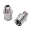 1 Pair Bicycle Pedal Adapters Stainless Steel Male Thread 1/2in to Female Thread 9/16in Bike Pedal Extenders for Cranks