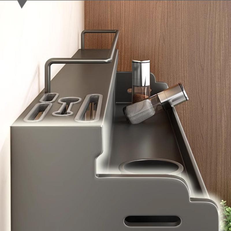 Multifunctional Seasoning Rack Knife Holder W Hook Kitchen Chopsticks Storage Household Hanging Wall-mounted Shelf  No Punching