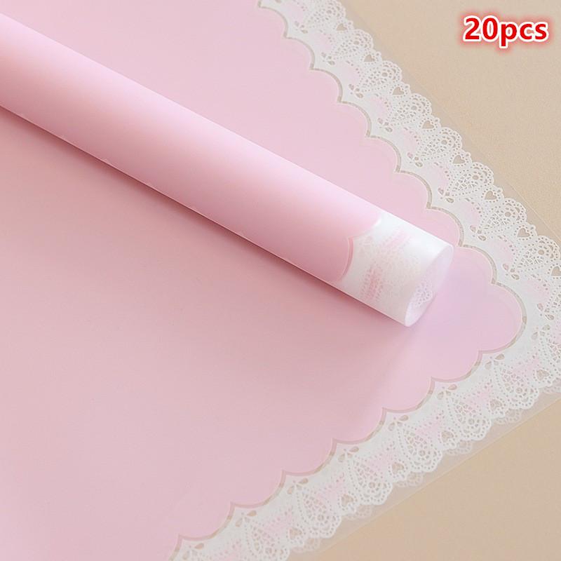 20Sheets Durable Flower Gift Wrapping Paper Waterproof Plastic Ideal for DIY Bouquets and Events