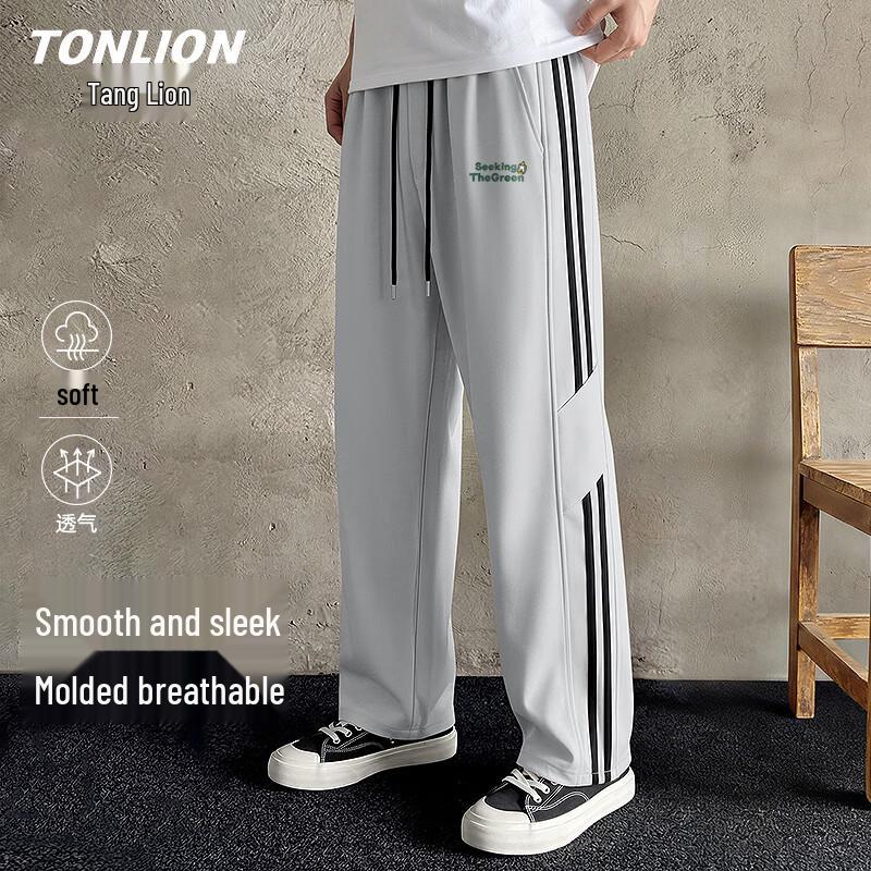 TonLion Men s Summer Ice-Feel Straight-Leg Casual Pants M
