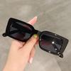 Ins Popular Fashion Small Rectangle Sunglasses Women Retro Leopard Shades UV400 Men Trending Square Sun Glasses