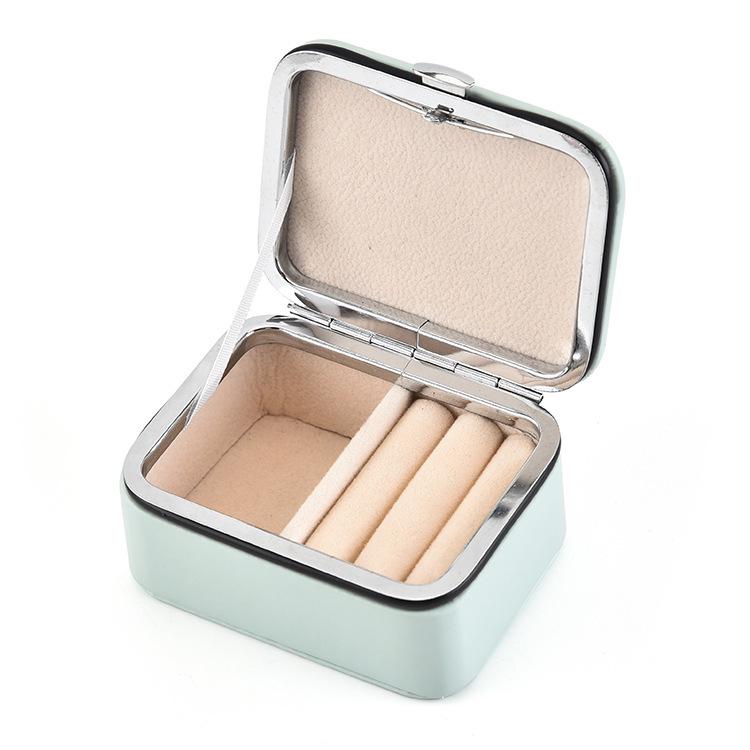 Compact PU Jewelry Organizer for Earrings and Ear Studs - Portable Storage Box
