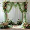 Tessuto Tulle Decorazioni Fai da Te Accessori Matrimonio Festa Evento di Natale Tessuto a Rete Trasparente Materiale Elegante Runner da Tavola Fiocchi per Sedie Sfondo