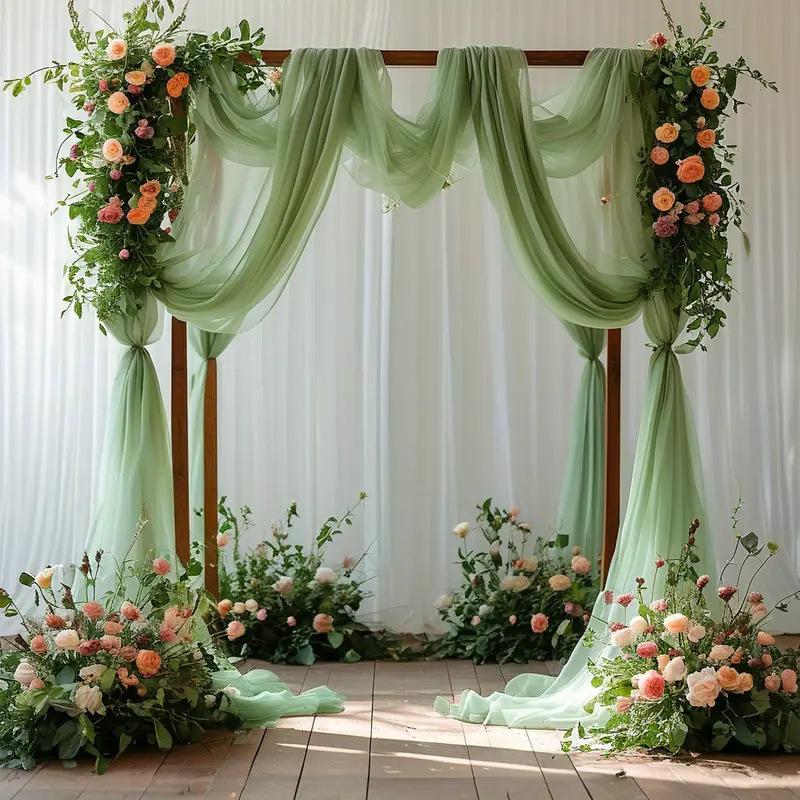 Tessuto Tulle Decorazioni Fai da Te Accessori Matrimonio Festa Evento di Natale Tessuto a Rete Trasparente Materiale Elegante Runner da Tavola Fiocchi per Sedie Sfondo