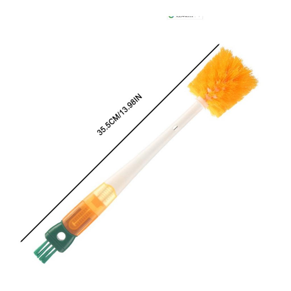 5IN1 Long Handle Cleaning Cup Brush Multifunction Milk Bottle Cleaning Brush Kitchen Supplies