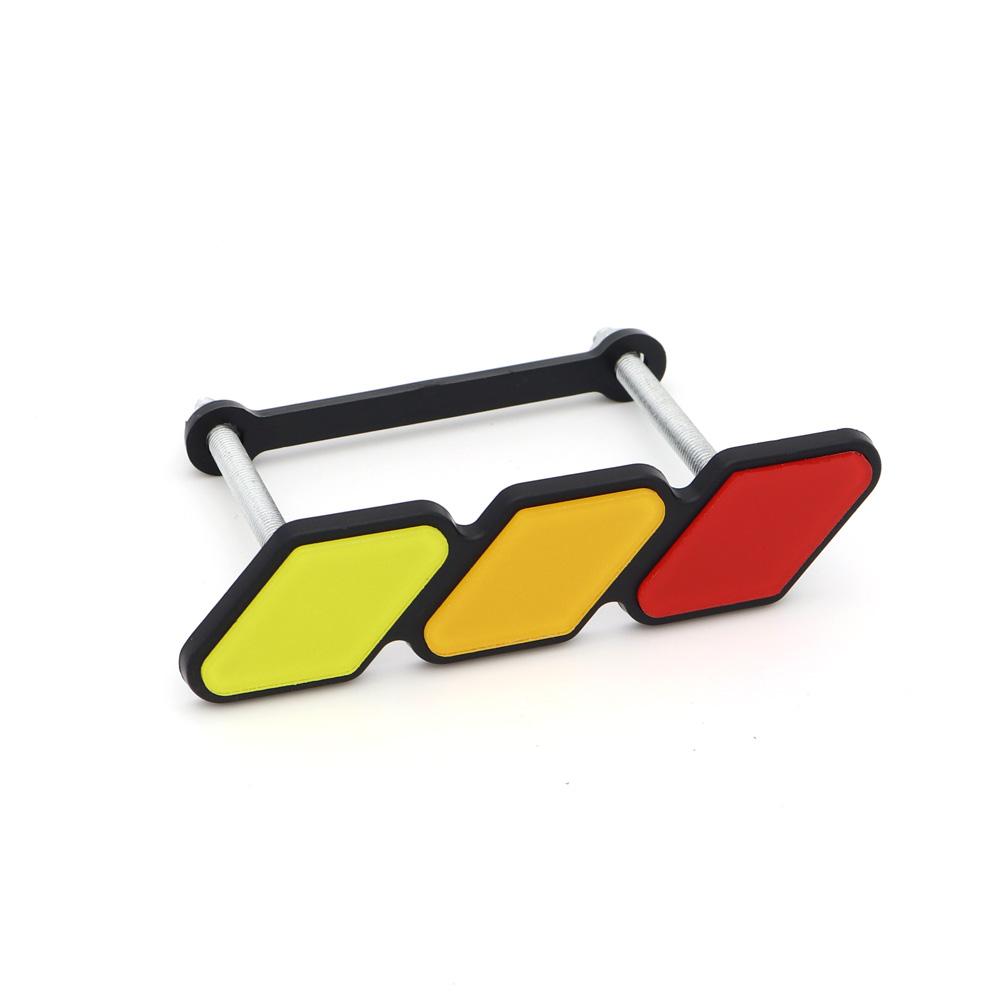 3 Tri Colors Grille Badge Emblem For Toyota TRD Tacoma Tundra 4Runner Highlande Rav4 Strip Of Air Inlet Logo Auto Accessories