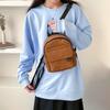 Women'S Mini Backpack  Solid Color Corduroy Small Simple Casual Traveling Large Capacity Durable Female'S Schoolbag