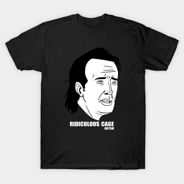 Men Black Print T-shirt Ridiculous Cage No-Cut Transfer Paper Print Cotton Tshirt 4XL чёрный
