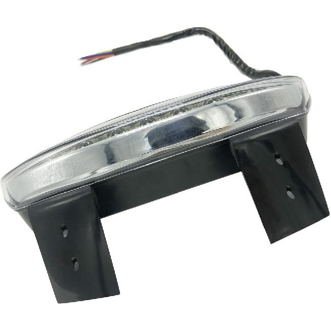 ANKIA Motorcycle Chopped Rear Fender Edge LED Brake License Plate Tail Light Stop Running Light Turn Signal Lamp for Night/Low-Light Riding for