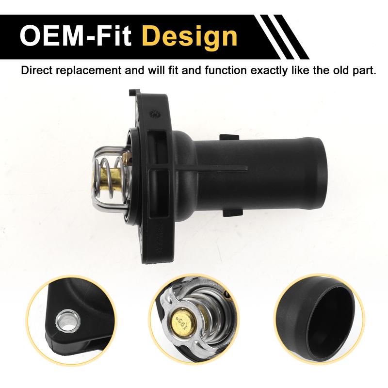 X Autohaux Engine Coolant Thermostat Housing Assembly for Chrysler Sebring 2007-2010