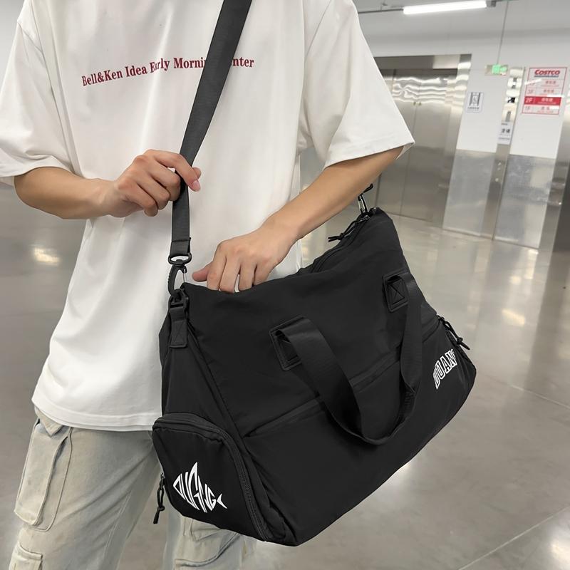 Herren-Kurzstreckenreisetasche mit Trocken-/Nasstrennung, leichte Gepäcktasche, tragbare Fitnesstasche mit großem Fassungsvermögen für Damen mit getrennten Schuhtaschen