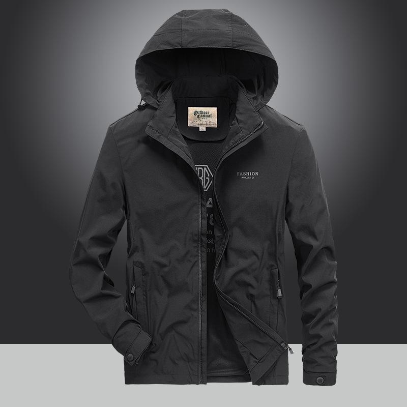 

Мужские куртки весна и осень новые мужские повседневные спортивные модные свободные куртки с капюшоном 5XL