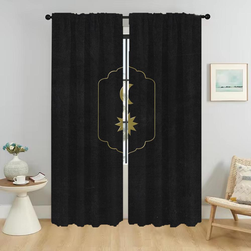 Blackout Curtain for Room 2 Panel Coldplay Anti-mosquito Curtains for Camera Home Interior Curtains Shades Halloween Decoration