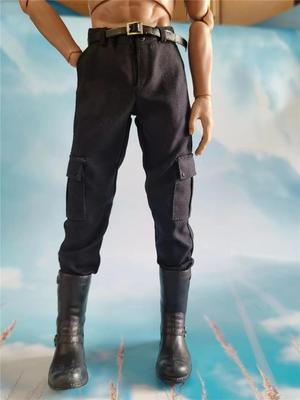 Toys Hobbies Scale Figure Accessories for Male Body Fashion Slim Pants and Belt and Shoes Not & [TOYBARJAPAN] 1/6 Man's (Body Included) (Black)