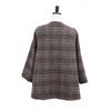Shiz MAdAm Women A Line Round Check Wool jAcket J31627