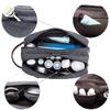 Waterproof Oxford Cloth Double Layer Toiletry Bag: Extra Large Capacity, Portable, for Men's Travel and Makeup Storage.